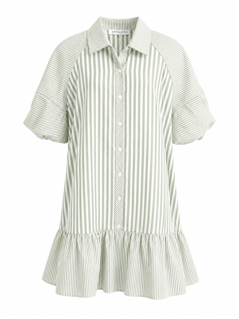 Vestido Corto Rayas Menta