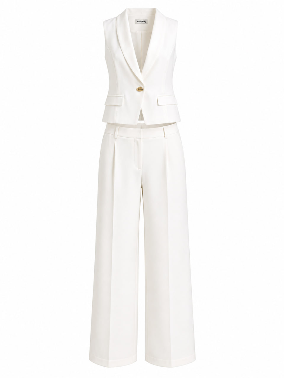 Set Blusa y Pantalon Color Blanco