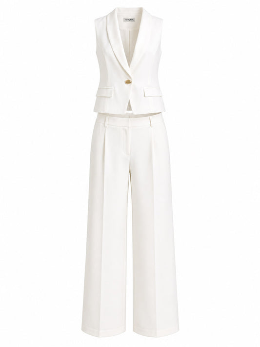 Set Blusa y Pantalon Color Blanco
