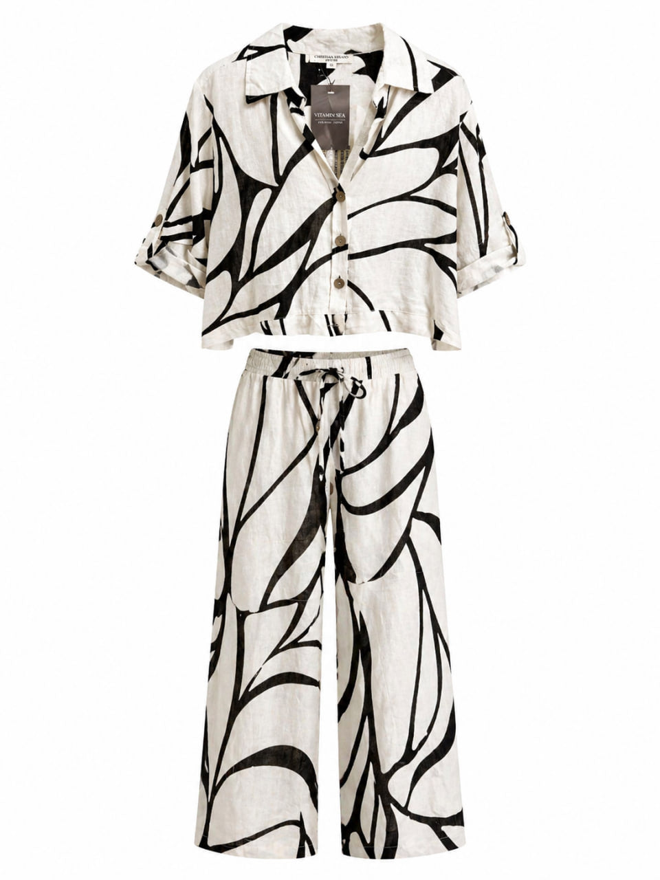 Set Lino Blanco/Negro
