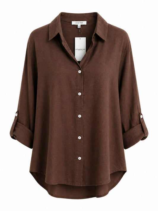 Blusa Lino Café