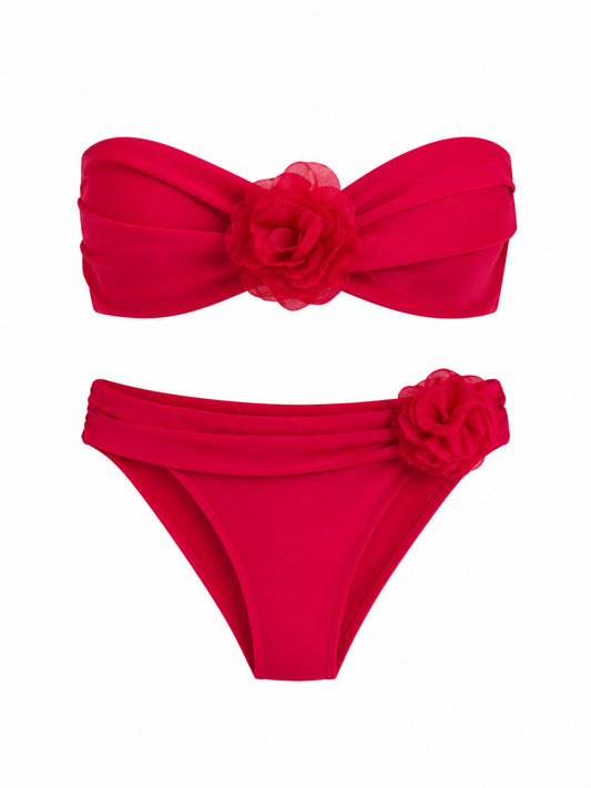 Bikini Rojo Flor