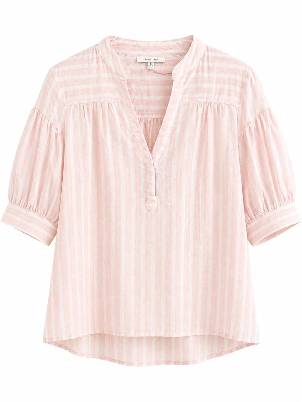Blusa Rayas Rosa Lino