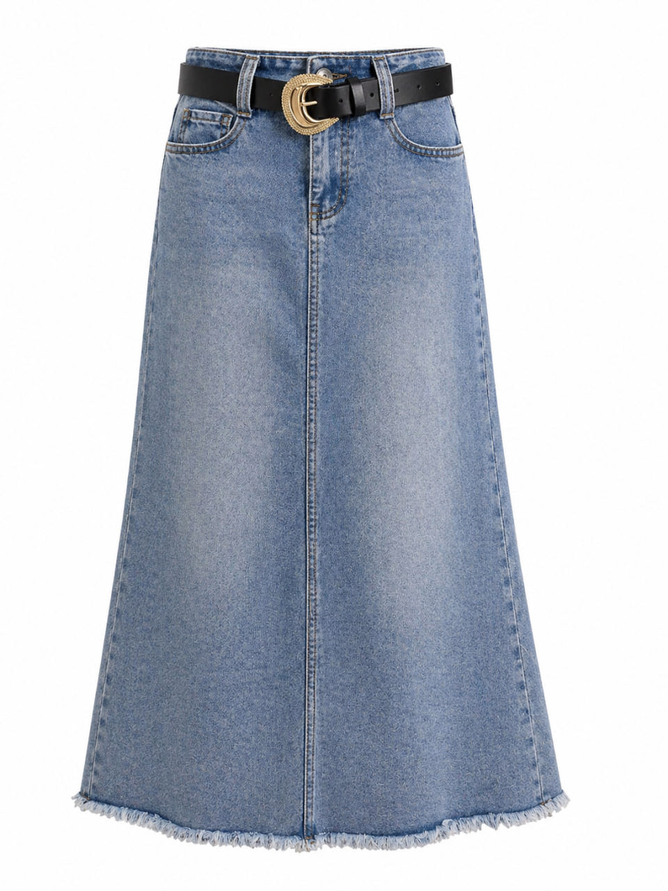 Falda Denim Claro Corte Sirena