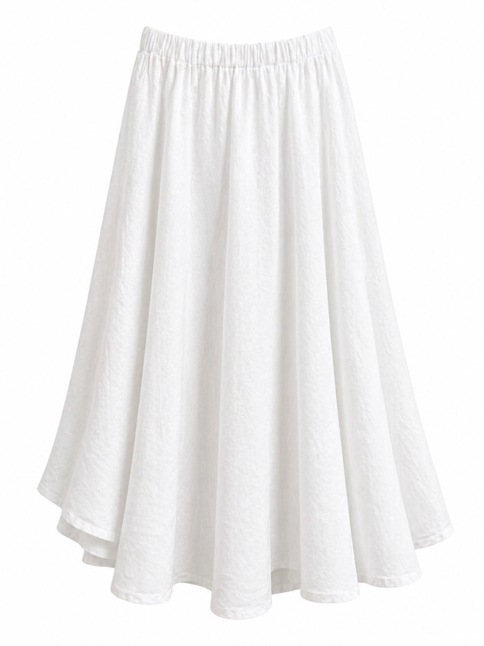 Falda Italiana Lino Blanca