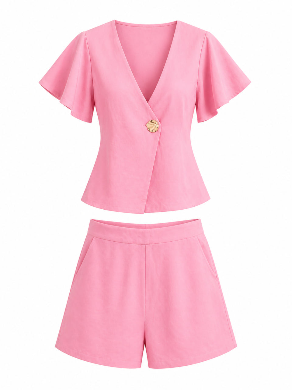 Set Short y Blusa Rosa