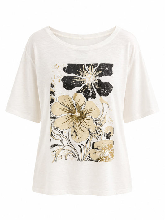 Playera Italiana Flores